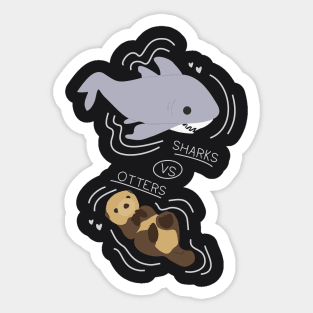 Sharks vs otters Sticker